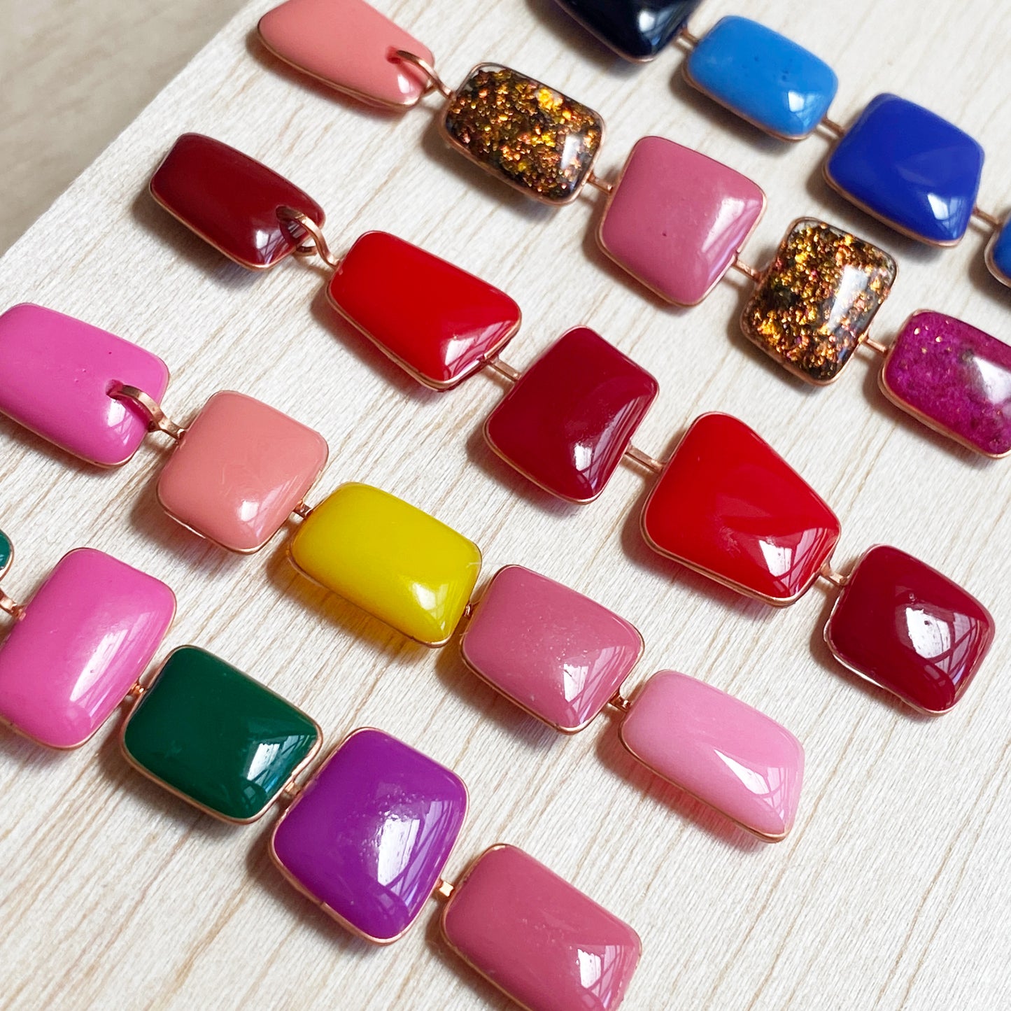 Abbie | Shades of Pink & Yellow Dangle Earrings