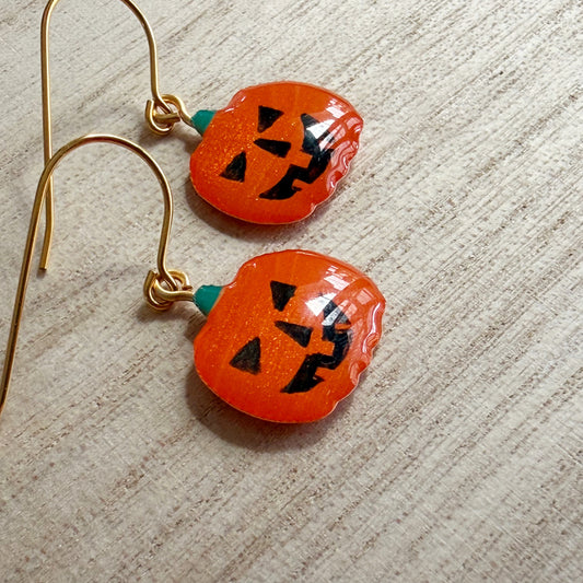Halloween | Pumpkin Earrings (gold)