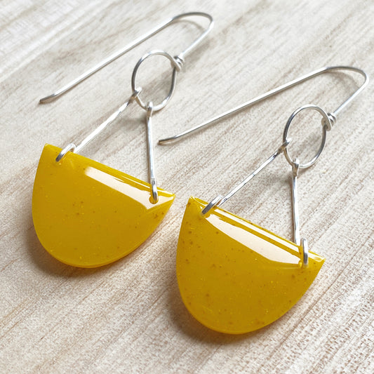 Iris | Mustard Yellow Dangles