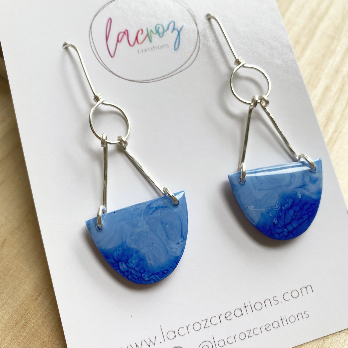 Iris | Marbled Blue Dangles