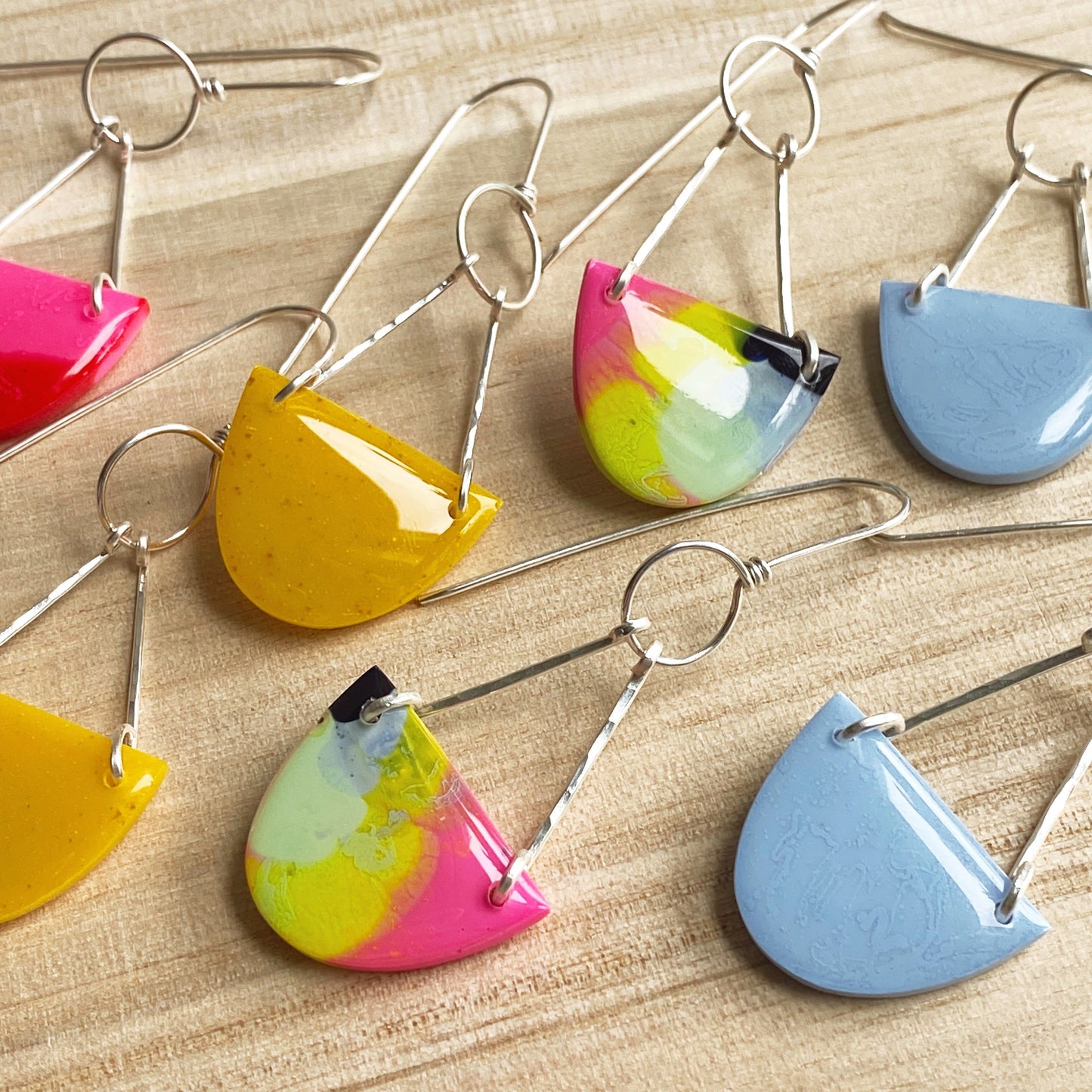 Iris | Marbled Blue Dangles