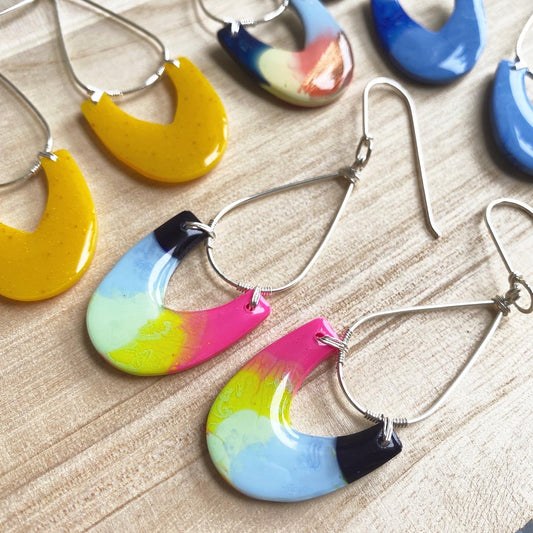 Iris | Rainbow Long Teardrop