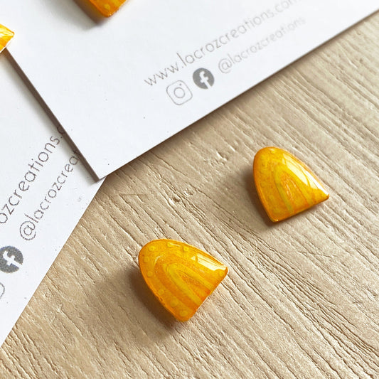 Lacroz Creations Earrings Yellow Rainbows | Mini Stud Earrings