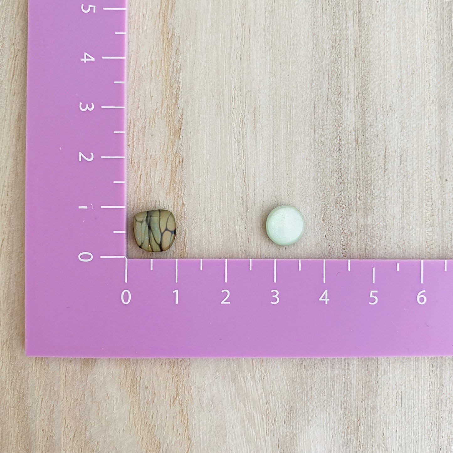 Mini Stud Earrings | Set of 2 | Pale Green