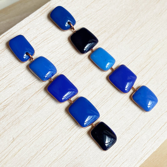 Abbie | Shades of Blue Dangle Earrings