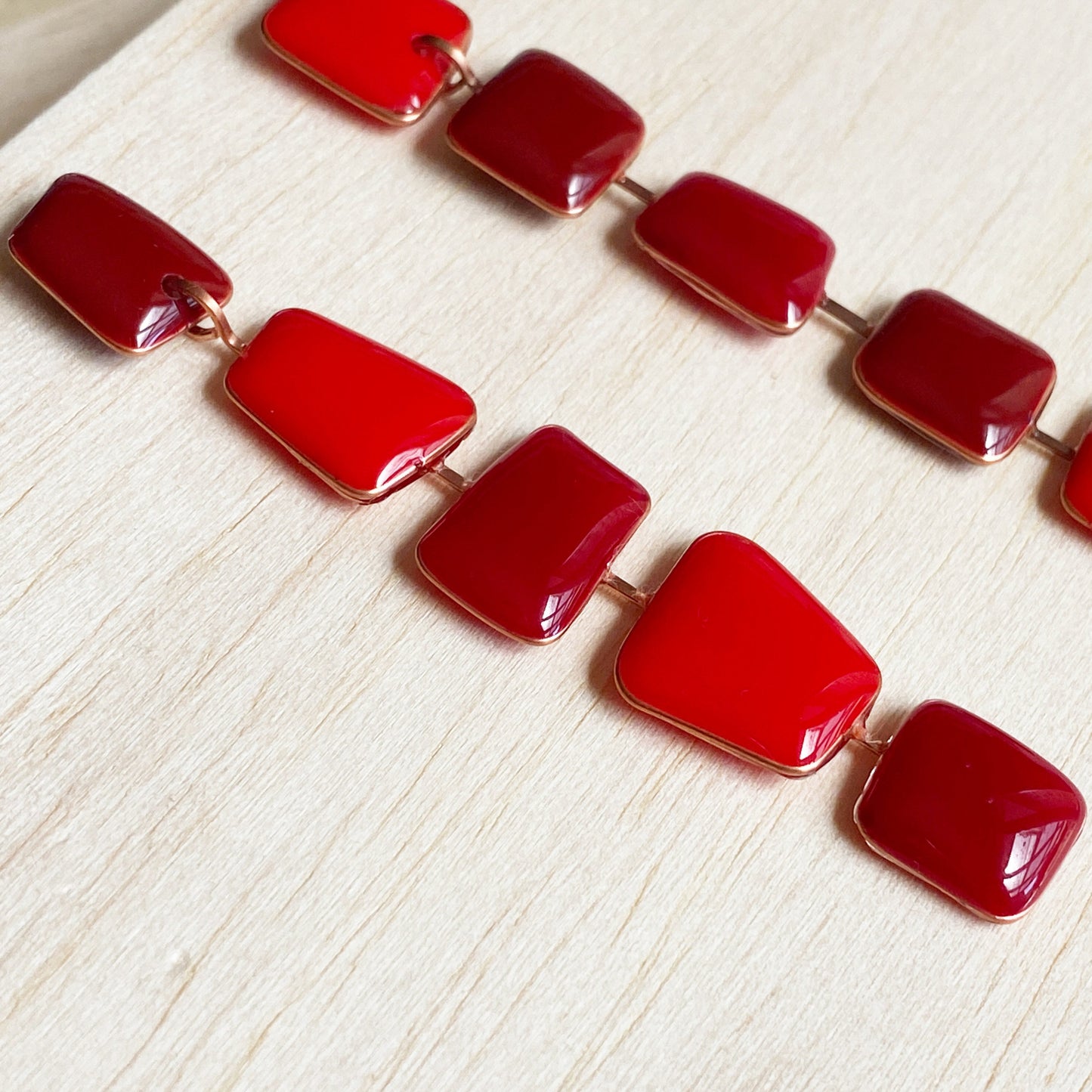 Abbie | Shades of Red Dangle Earrings