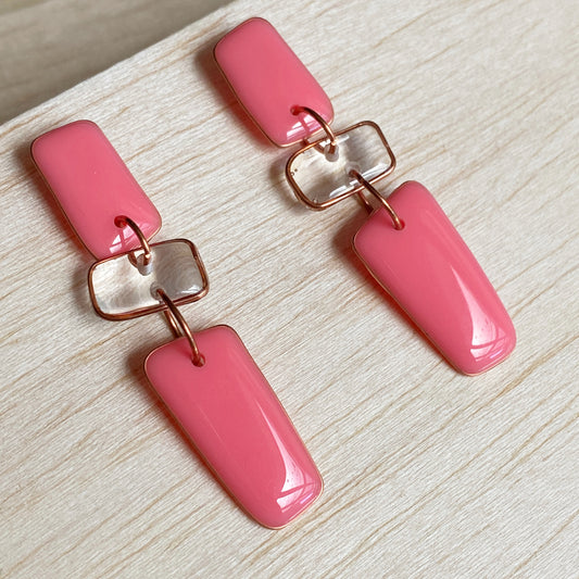 Amalfi | Pink Copper Stud Earrings