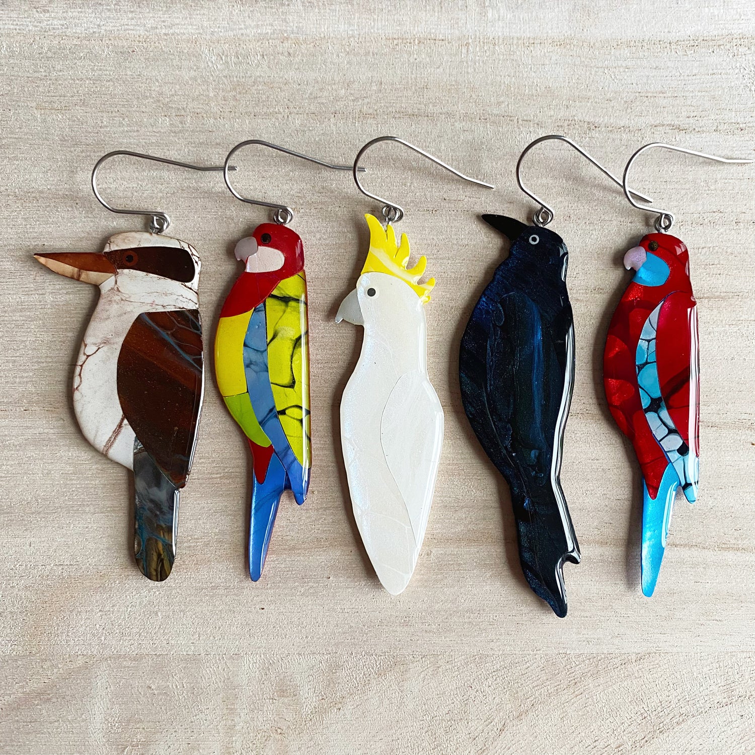 Handmade Australian Bird Earrings