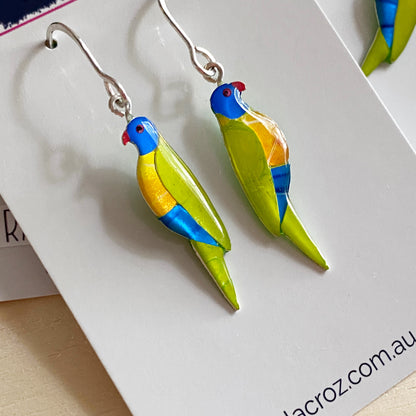 Rainbow Lorikeet Bird Earrings | mini size