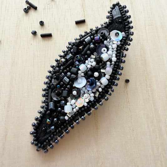 Magpie | Beaded Brooch