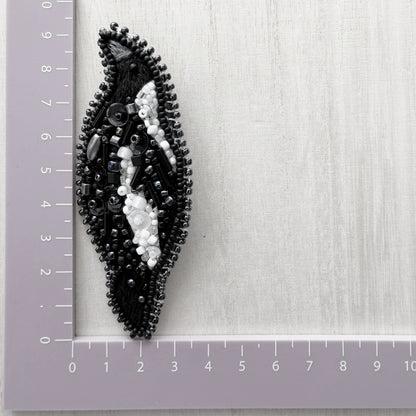Magpie | Beaded Brooch
