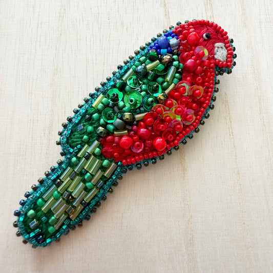 King Parrot | Beaded Brooch
