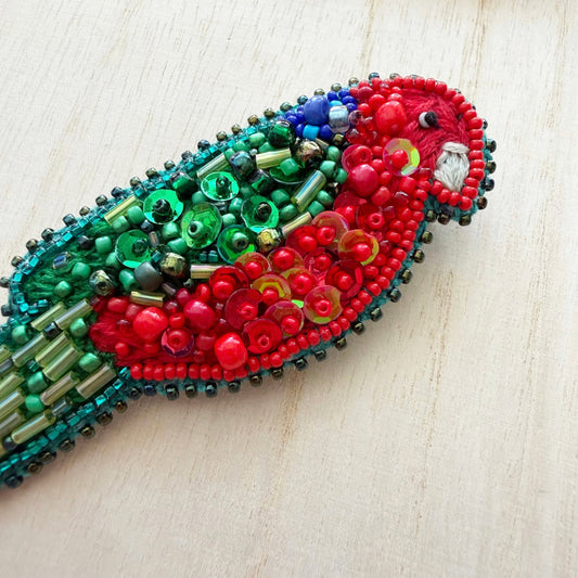 King Parrot | Beaded Brooch