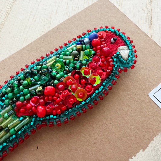 King Parrot | Beaded Brooch