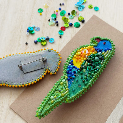 Rainbow Lorikeet | Beaded Brooch