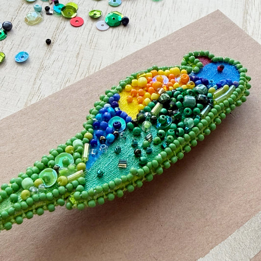 Rainbow Lorikeet | Beaded Brooch