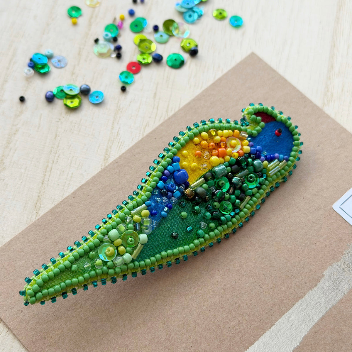 Rainbow Lorikeet | Beaded Brooch