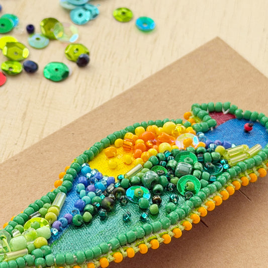 Rainbow Lorikeet | Beaded Brooch