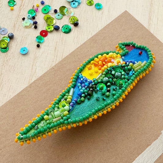 Rainbow Lorikeet | Beaded Brooch