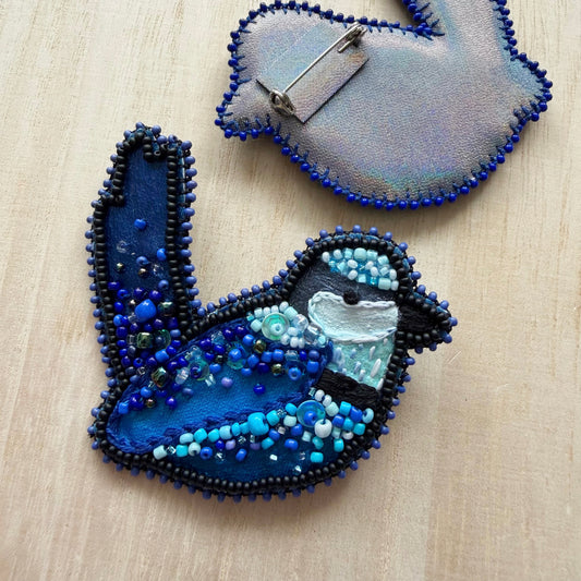 Splendid Fairy Wren | Beaded Brooch