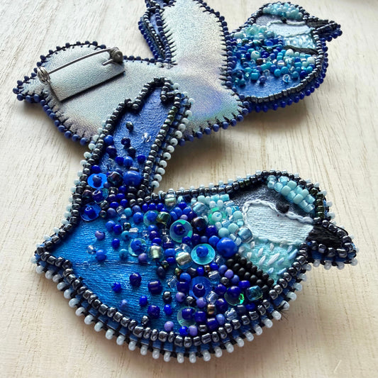 Splendid Fairy Wren | Beaded Brooch