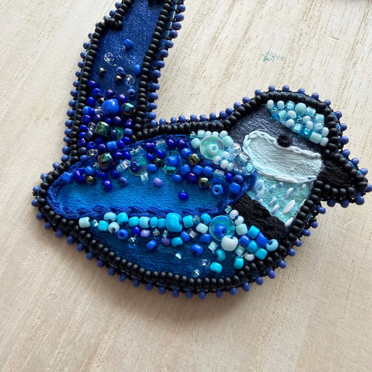 Splendid Fairy Wren | Beaded Brooch