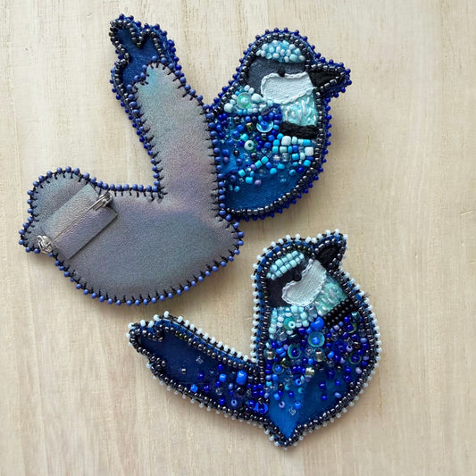 Splendid Fairy Wren | Beaded Brooch