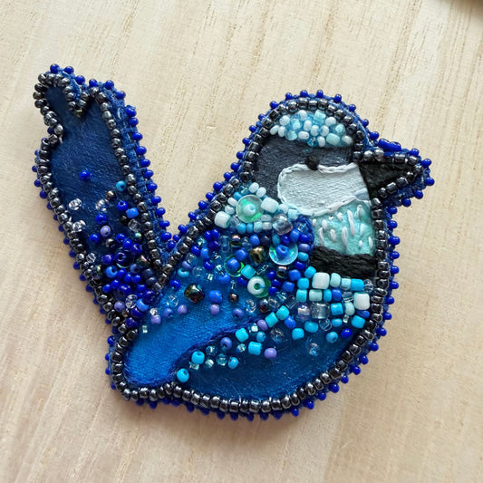 Splendid Fairy Wren | Beaded Brooch
