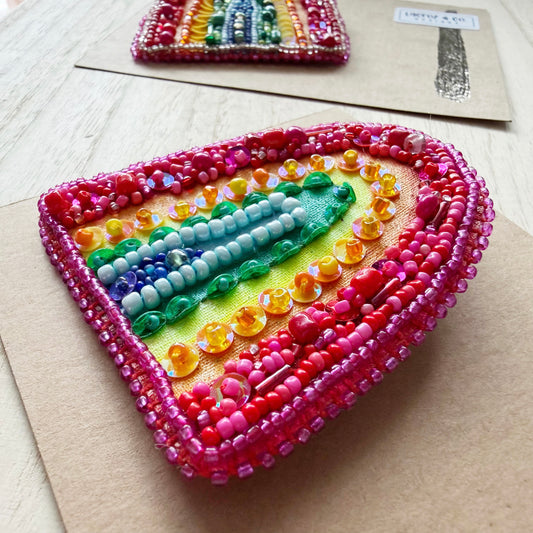 Rainbow | Beaded Brooch