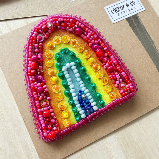 Rainbow | Beaded Brooch