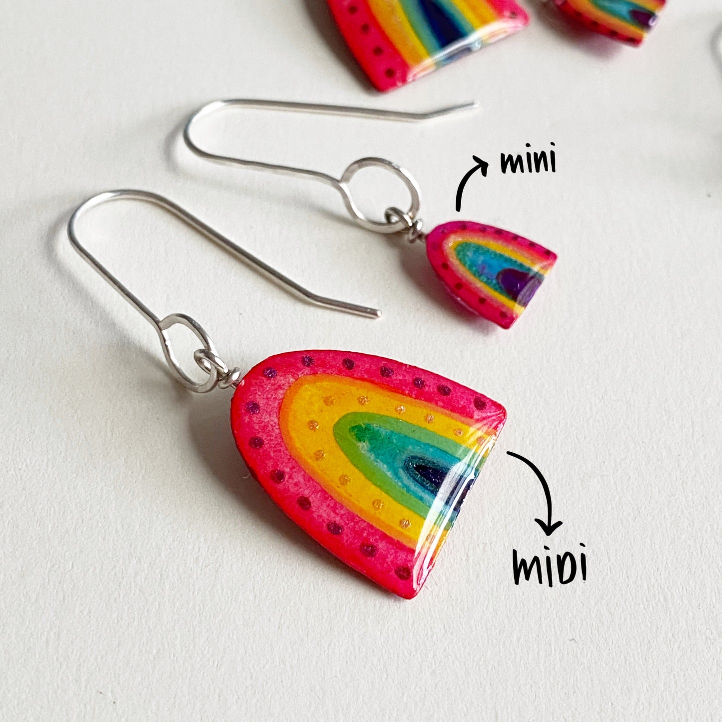 Rainbows | Silver Filled - Mini Size Earrings