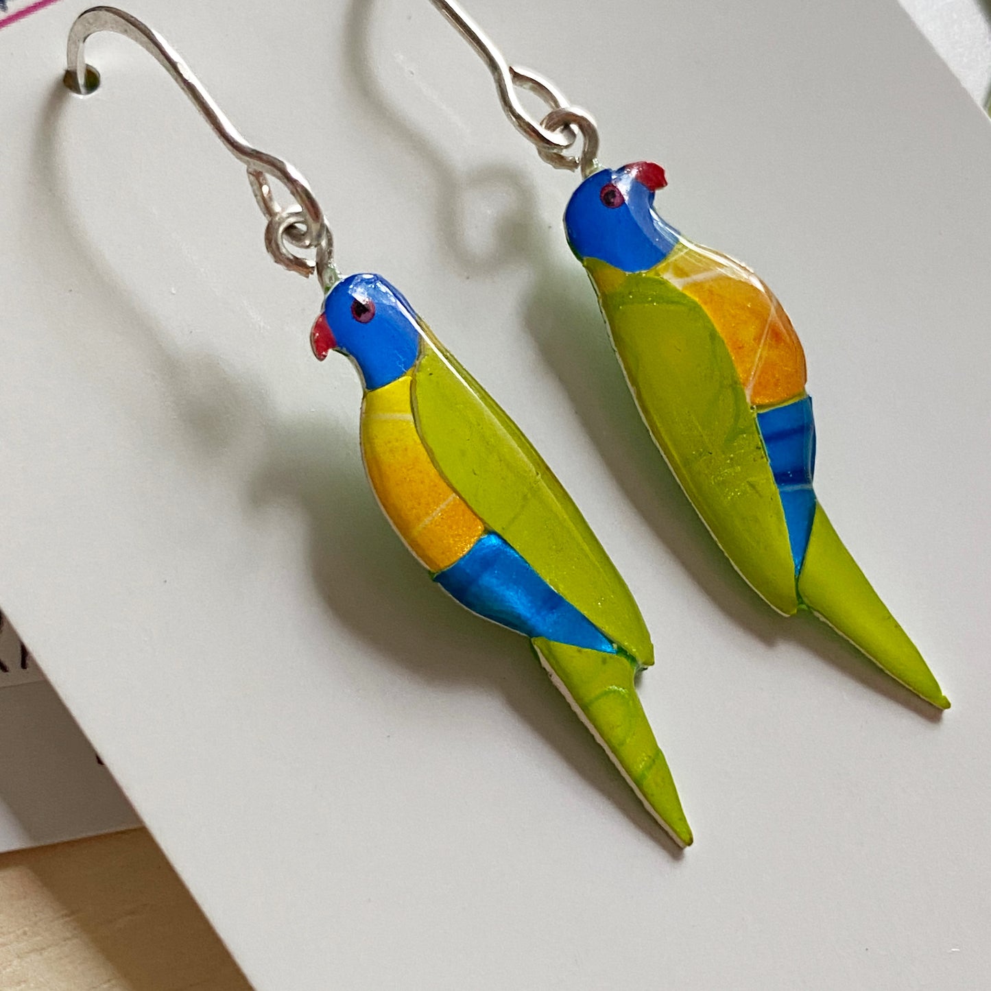 Rainbow Lorikeet Bird Earrings | mini size