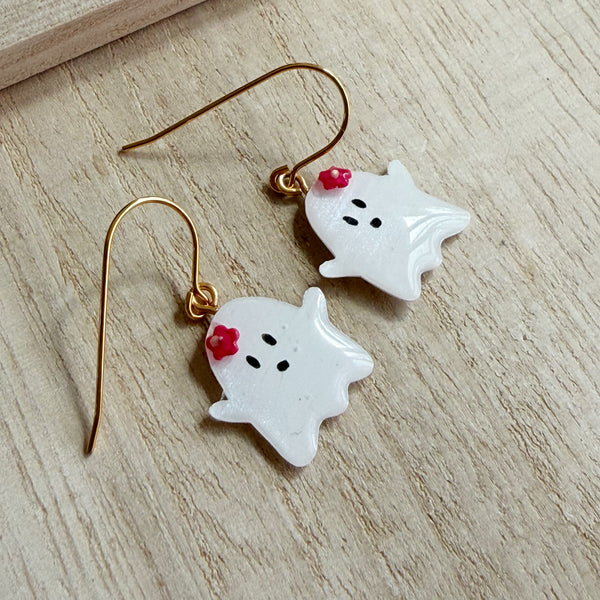 Halloween | Floral Ghosts - mini pink (gold)