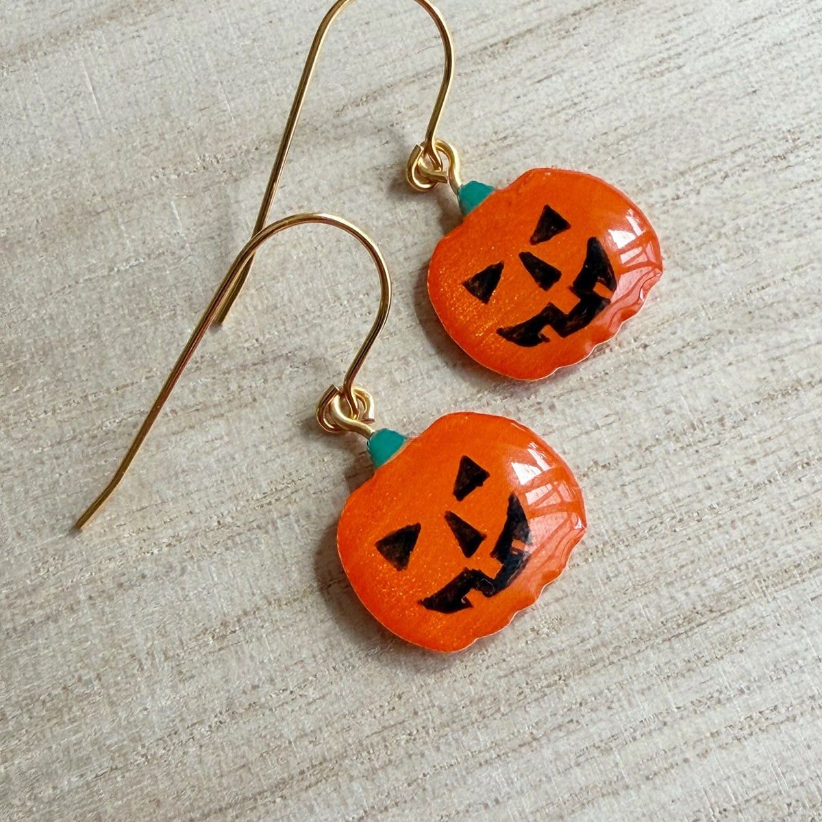 Halloween | Pumpkin Earrings (gold)