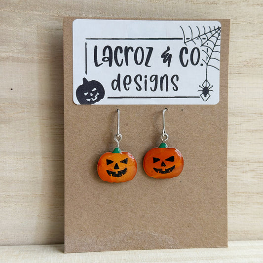 Halloween | Pumpkin Earrings (silver)