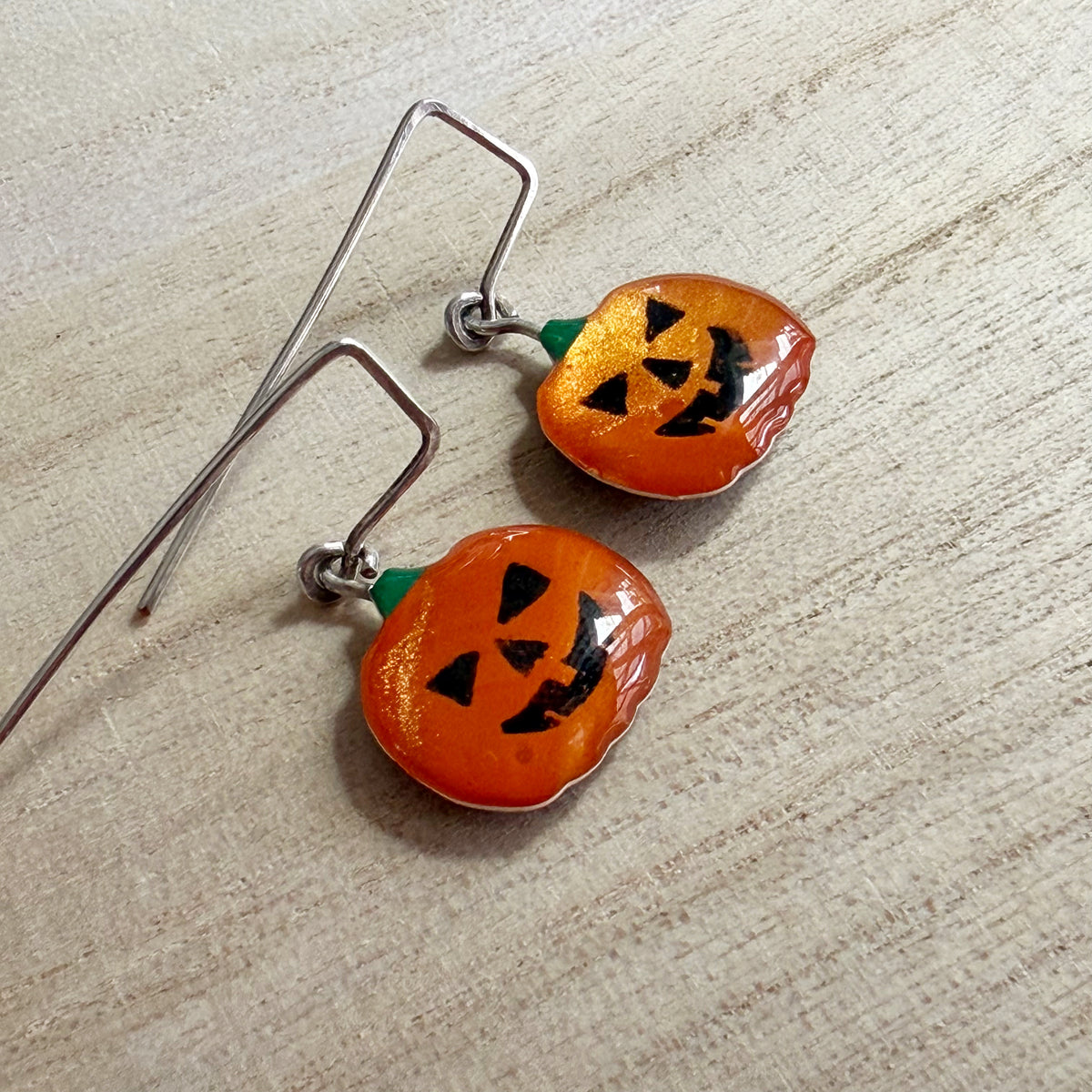 Halloween | Pumpkin Earrings (silver)