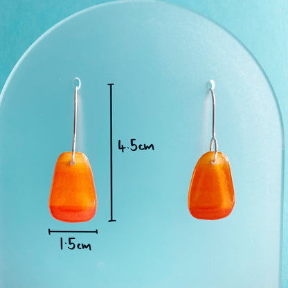 Candy Drops | Orange Ombre Stripe Earrings