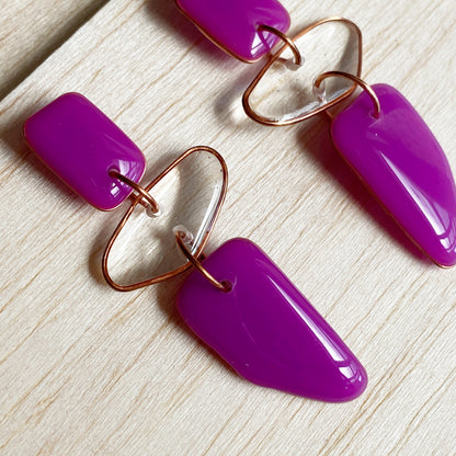 Amalfi | Purple Copper Stud Earrings