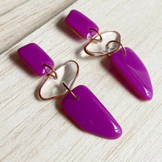Amalfi | Purple Copper Stud Earrings