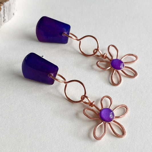 Copper Flowers | Purple