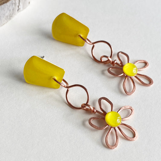 Copper Flowers | Yellow