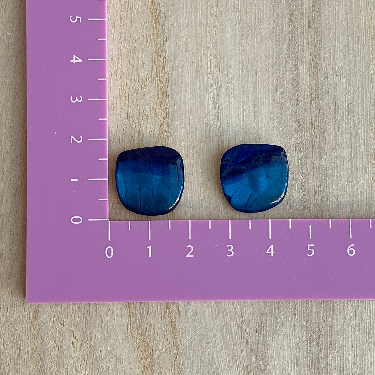 Medium Stud Earrings | Blue