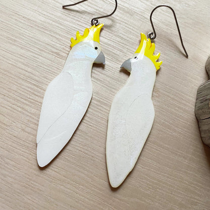 Lacroz Creations Earrings Sulphur-Crested Cockatoo Earrings