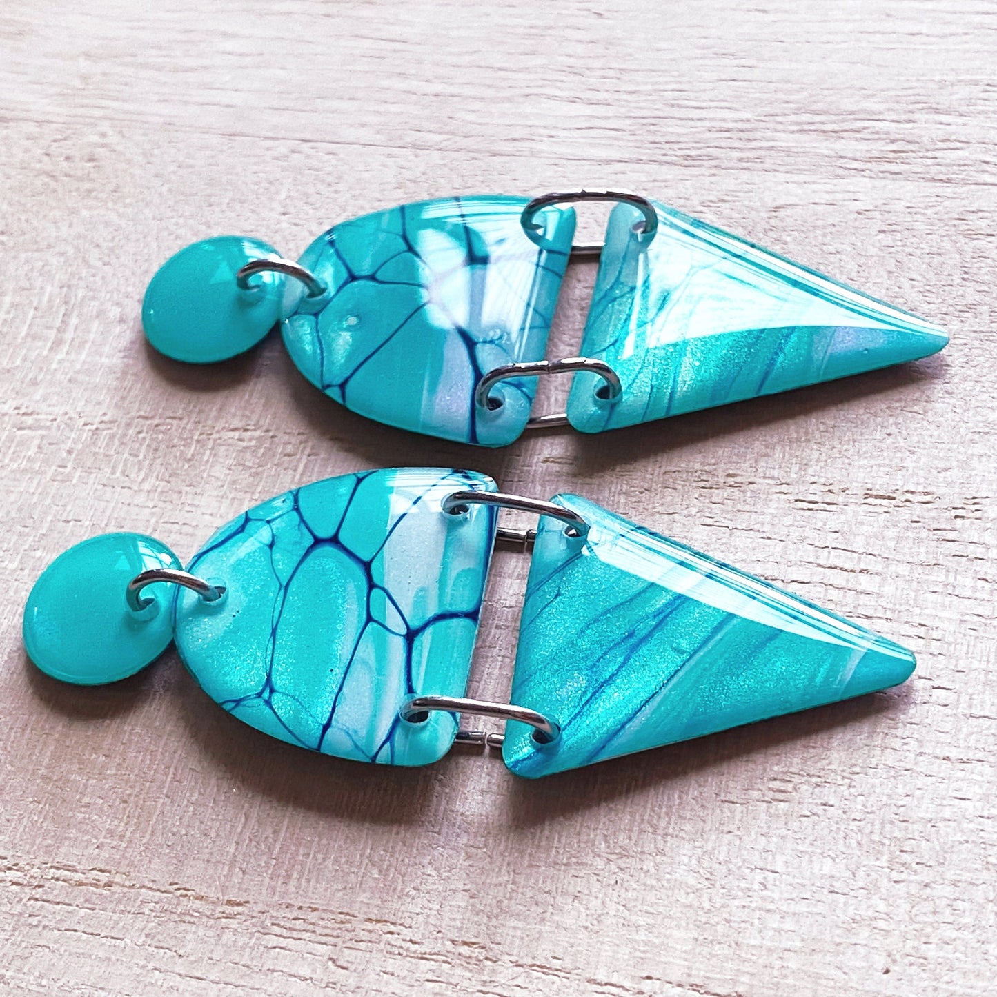 Lacroz Creations Earrings Turquoise Triangle Arch Dangle Earrings