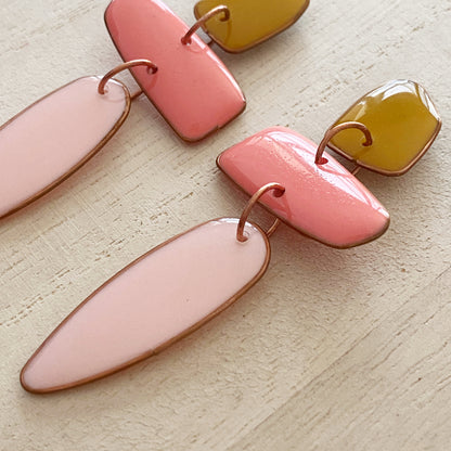 Amalfi | Yellow, Coral & Pink Earrings